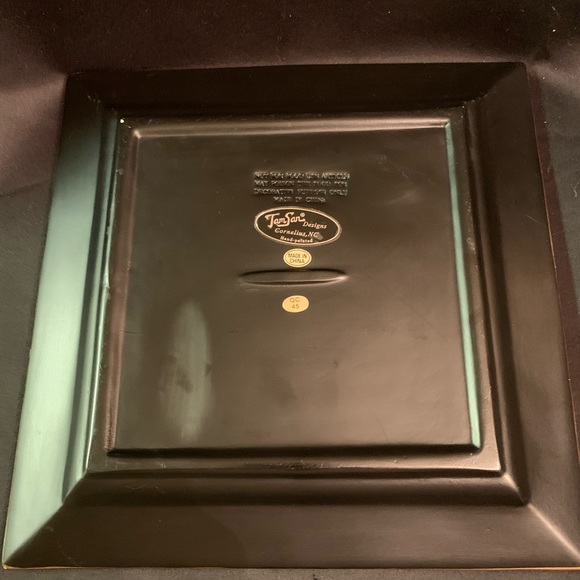 Tam San Designs 10" Square Plate Hand-Painted Decorative - Signed - Picture 4 of 11